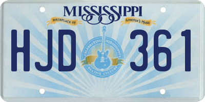 MS license plate HJD361