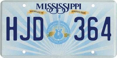 MS license plate HJD364