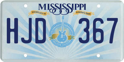 MS license plate HJD367