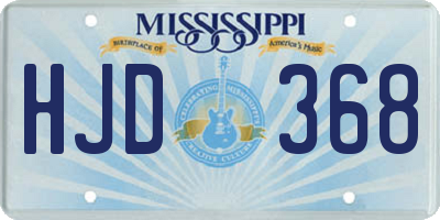 MS license plate HJD368
