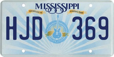 MS license plate HJD369