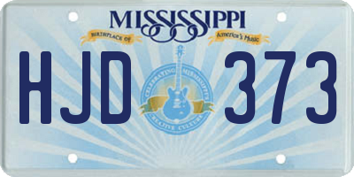 MS license plate HJD373