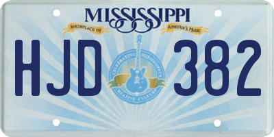 MS license plate HJD382