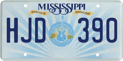 MS license plate HJD390