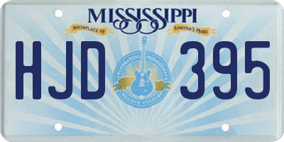 MS license plate HJD395