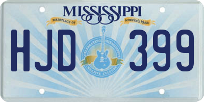 MS license plate HJD399