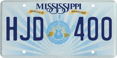 MS license plate HJD400