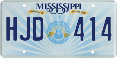 MS license plate HJD414