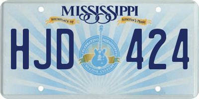MS license plate HJD424