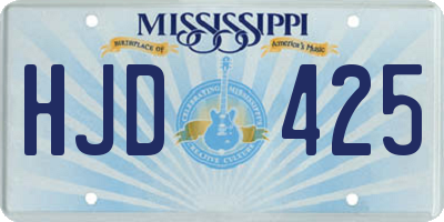 MS license plate HJD425