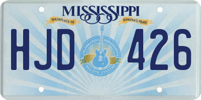 MS license plate HJD426