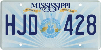 MS license plate HJD428
