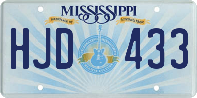 MS license plate HJD433