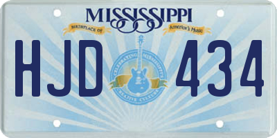 MS license plate HJD434