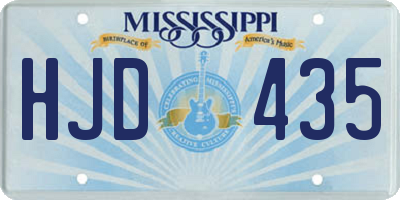 MS license plate HJD435