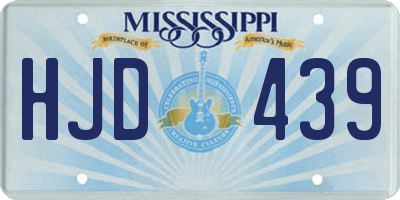 MS license plate HJD439