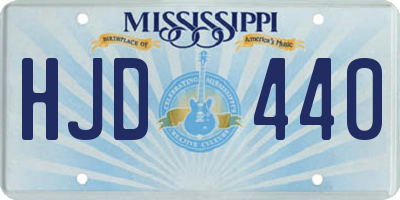 MS license plate HJD440