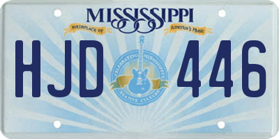 MS license plate HJD446
