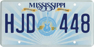 MS license plate HJD448