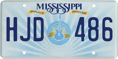 MS license plate HJD486