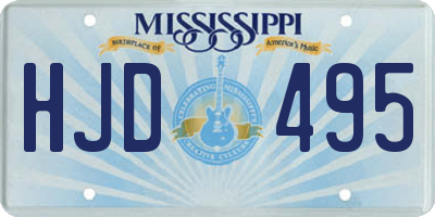 MS license plate HJD495