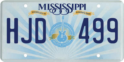 MS license plate HJD499
