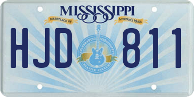 MS license plate HJD811