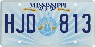 MS license plate HJD813