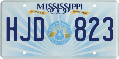 MS license plate HJD823