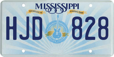 MS license plate HJD828
