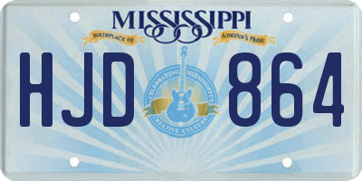 MS license plate HJD864
