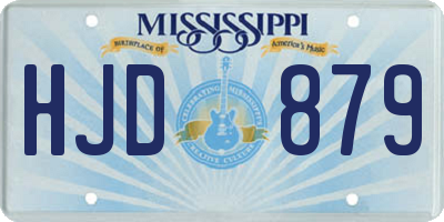 MS license plate HJD879