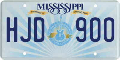 MS license plate HJD900