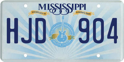 MS license plate HJD904