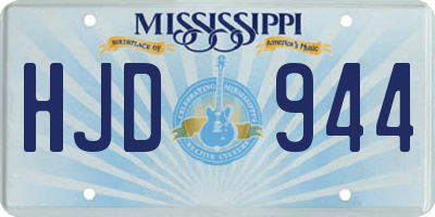 MS license plate HJD944