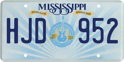 MS license plate HJD952
