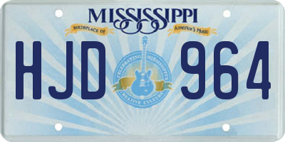 MS license plate HJD964