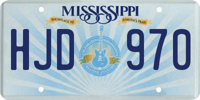 MS license plate HJD970