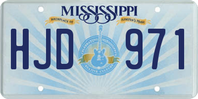 MS license plate HJD971