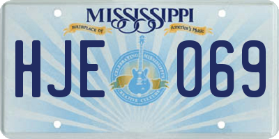 MS license plate HJE069