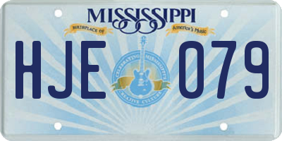 MS license plate HJE079
