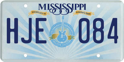 MS license plate HJE084