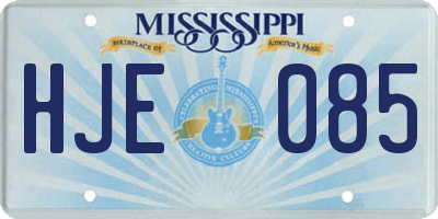 MS license plate HJE085