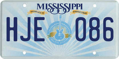 MS license plate HJE086