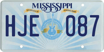 MS license plate HJE087