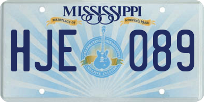 MS license plate HJE089