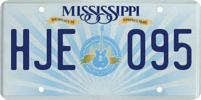 MS license plate HJE095