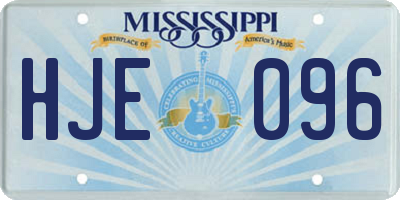 MS license plate HJE096