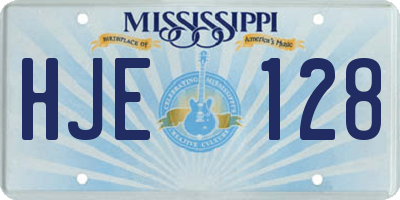 MS license plate HJE128