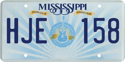 MS license plate HJE158
